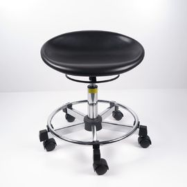 China Taburetes ergonómicos del laboratorio del poliuretano negro, silla rotativa durable de la oficina fábrica