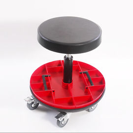 China Coche que repara el cuero ergonómico Seat de la PU de la silla del trabajo del trabajador con la caja redonda de las herramientas fábrica