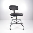 Silla conductora de la PU ESD de las sillas de la oficina ergonómica de cuero negra del trabajo con resto del pie proveedor