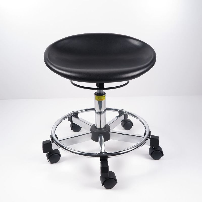 Taburetes ergonómicos del laboratorio del poliuretano negro, silla rotativa durable de la oficina proveedor