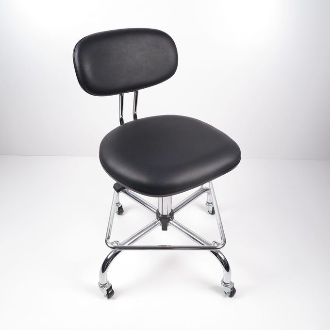 Silla conductora de la PU ESD de las sillas de la oficina ergonómica de cuero negra del trabajo con resto del pie